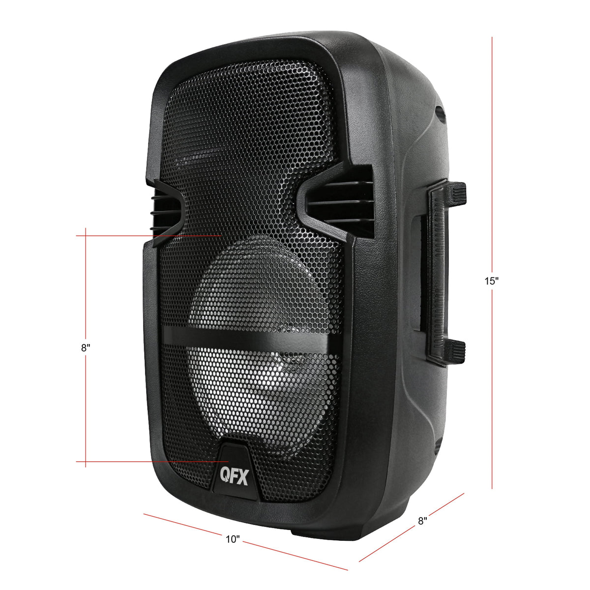 Unleash the Fun with the PBX-808TWS Dual 8-Inch Portable Bluetooth PA Speaker System - Complete with Stands, Wired Mics, and Dynamic LED Lights!